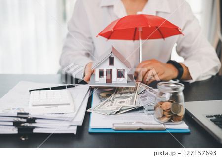 Concept business house finance protection office plan investment buy sell home ensuring idea financial security. residence agent hand protect purchase insurance and secure favorable loan deal. Concept business house finance protection office plan investment buy sell home ensuring idea financial security. residence agent hand protect purchase insurance and secure favorable loan deal. 127157693