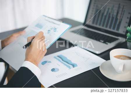 Business growth, decided to invest money in stock market, financial strategies and banking expertise to income substantial stack of investment capitalize on trade opportunities within economy return. 127157833