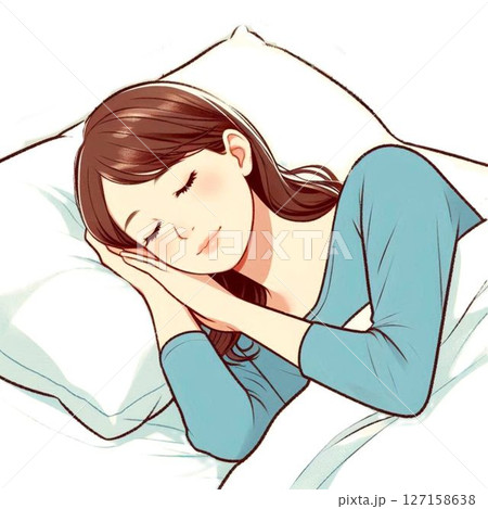 寝ている女性 127158638