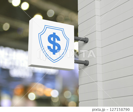 Business money insurance and protection concept, 3D rendering 127158790