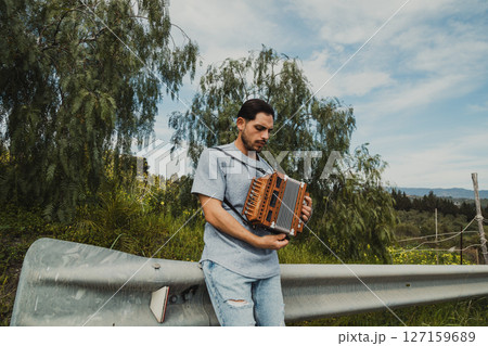 Melody Of The Accordion In The Nature  127159689