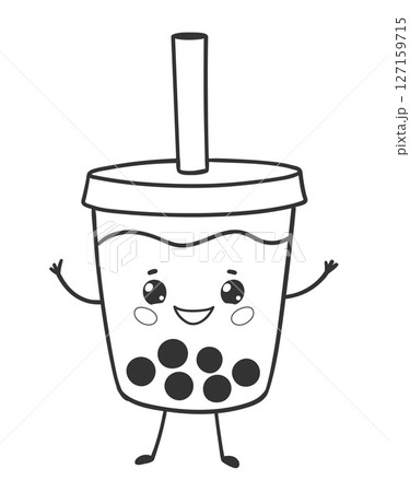 Bubble tea kawaii cup Bubble tea kawaii cup 127159715