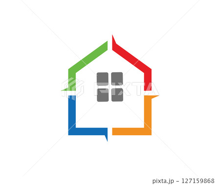 Color House Logo Template Design Vector, Emblem, Design Concept, Creative Symbol, Icon 127159868