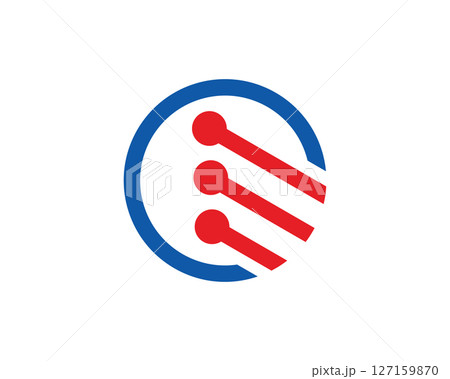 Circle Tech Logo Template Design Vector, Emblem, Design Concept, Creative Symbol, Icon 127159870