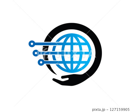 Global Tech Care Logo Template Design Vector, Emblem, Design Concept, Creative Symbol, Icon 127159905