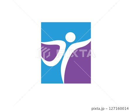 People Fitness Logo Template Design Vector, Emblem, Design Concept, Creative Symbol, Icon 127160014