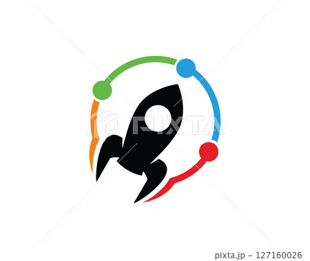 Rocket Logo Template Design Vector, Emblem, Design Concept, Creative Symbol, Icon 127160026