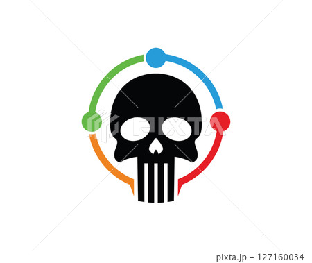Skull Logo Template Design Vector, Emblem, Design Concept, Creative Symbol, Icon 127160034