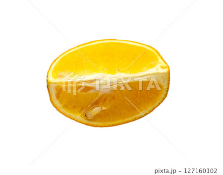 Orange slice on white background. Orange slice on white background. 127160102