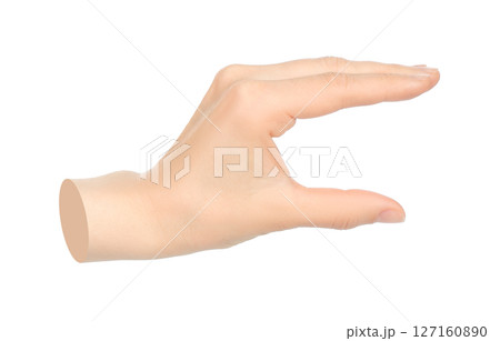 Hands shows virtual holding something isolated on transparent background. Contemporary art Hands shows virtual holding something isolated on transparent background. Contemporary art 127160890