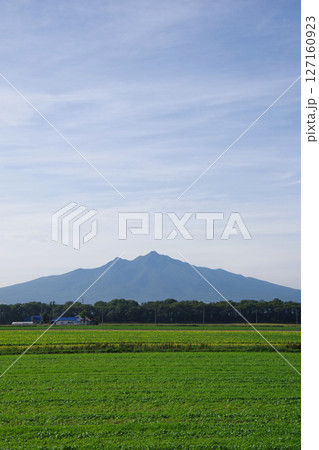 北海道斜里町　天に続く道から斜里岳を望む 127160923