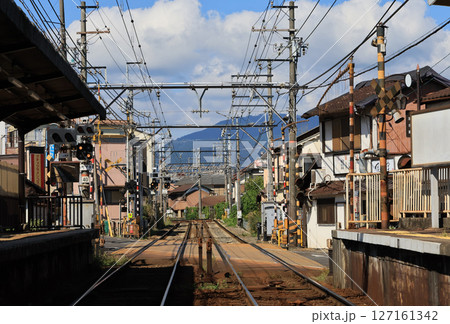 京阪 石山坂本線 膳所本町駅の構内 京阪 石山坂本線 膳所本町駅の構内 127161342