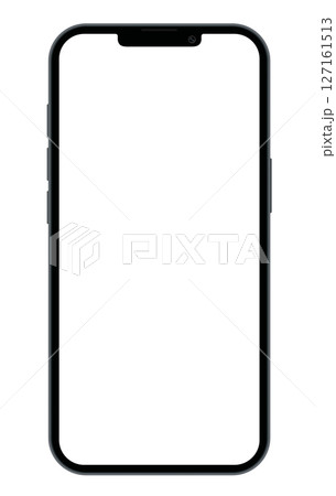 Smart Phone with blank screen on transparent background. Realistic vector illustration, for graphic and web design 127161513