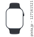 Electronic Smart Watch with blank screen on transparent background, realistic design, vector illustration 127161521