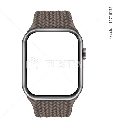 Electronic Smart Watch with blank screen on transparent background, realistic design, vector illustration Electronic Smart Watch with blank screen on transparent background, realistic design, vector illustration 127161524