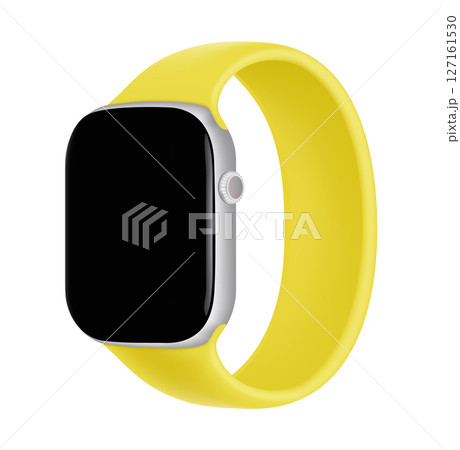 Electronic Smart Watch with blank screen on transparent background, realistic design, vector illustration Electronic Smart Watch with blank screen on transparent background, realistic design, vector illustration 127161530