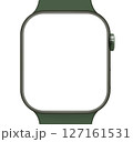 Electronic Smart Watch with blank screen on transparent background, realistic design, vector illustration 127161531