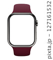 Electronic Smart Watch with blank screen on transparent background, realistic design, vector illustration 127161532