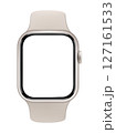 Electronic Smart Watch with blank screen on transparent background, realistic design, vector illustration 127161533