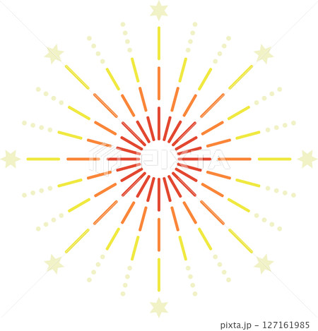 シンプルな花火のイラスト 127161985