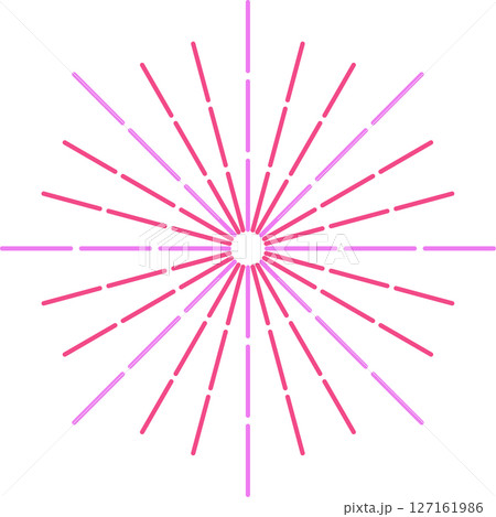 シンプルな花火のイラスト 127161986