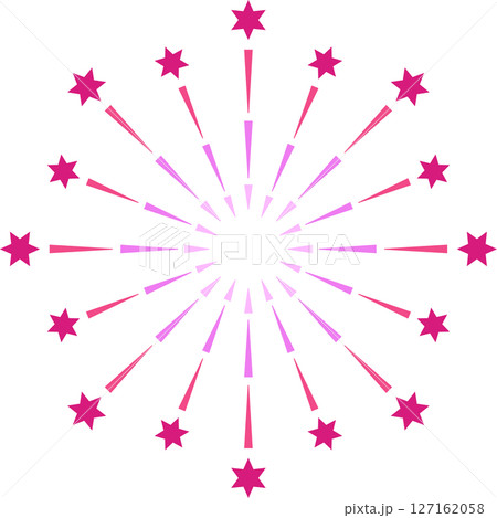 シンプルな花火のイラスト 127162058