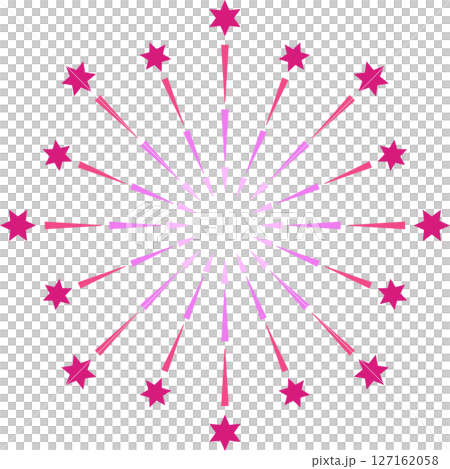 シンプルな花火のイラスト 127162058