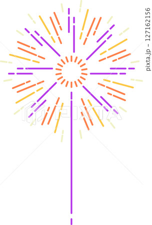 シンプルな花火のイラスト シンプルな花火のイラスト 127162156