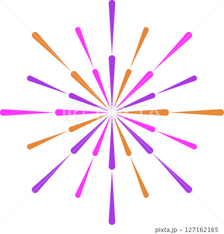 シンプルな花火のイラスト 127162165