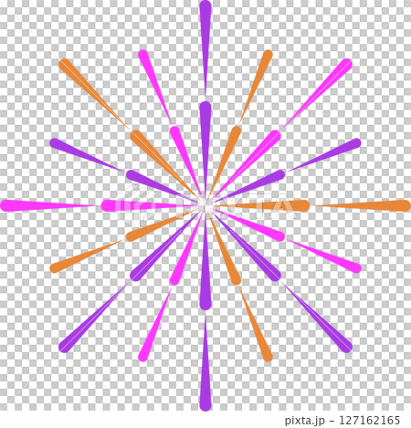 シンプルな花火のイラスト 127162165