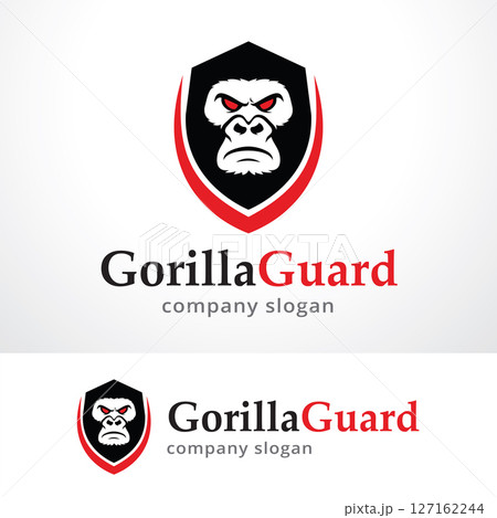 Gorilla Guard Logo Template Design Vector, Emblem, Design Concept, Creative Symbol, Icon 127162244