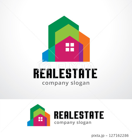 Real Estate Logo Template Design Vector, Emblem, Design Concept, Creative Symbol, Icon 127162286