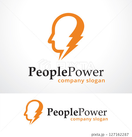 People Power Logo Template Design Vector, Emblem, Design Concept, Creative Symbol, Icon 127162287