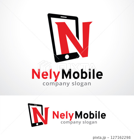 Letter N Mobile Logo Template Design Vector, Emblem, Design Concept, Creative Symbol, Icon 127162298