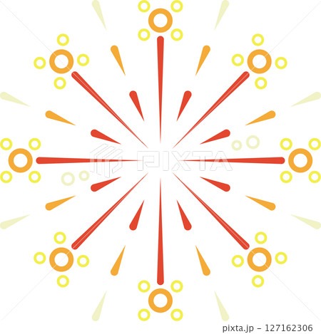 シンプルな花火のイラスト 127162306