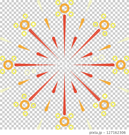 シンプルな花火のイラスト 127162306