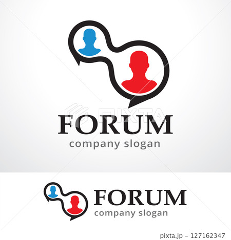 Forum Logo Template Design Vector, Emblem, Design Concept, Creative Symbol, Icon 127162347