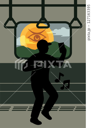 お天道様は見ている　車内でダンスをする 127163395