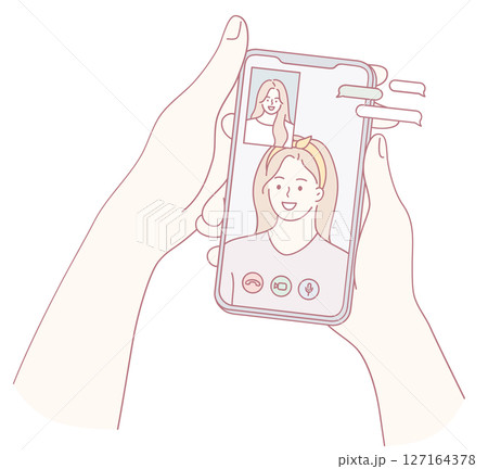 Virtual Communication and Connection Made Possible Through Engaging and Interactive Video Call 127164378