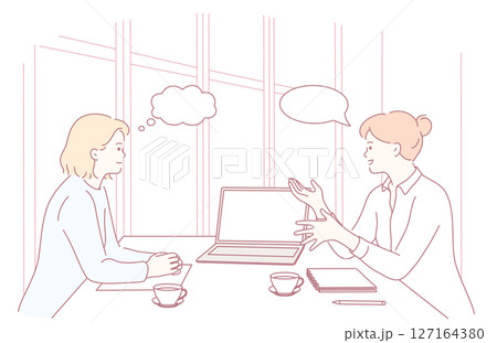 A Team Meeting that Focuses on Collaboration, Discussion, and Progressive Ideas Sharing 127164380