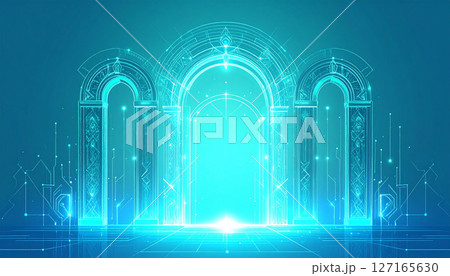 デジタル世界に繋がるサイバーゲート デジタル世界に繋がるサイバーゲート 127165630