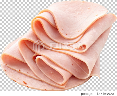 Folded turkey deli meat with soft texture Folded turkey deli meat with soft texture 127165928
