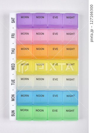 A weekly pill organizer 127166300