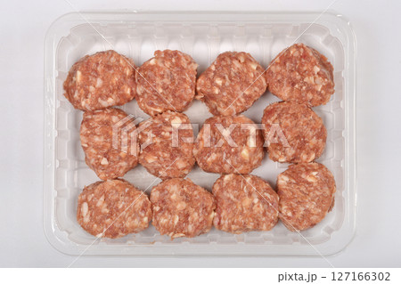 Savory minced meat and cheese patties Savory minced meat and cheese patties 127166302