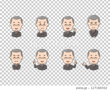 Our manager's facial expression set Our manager's facial expression set 127166502