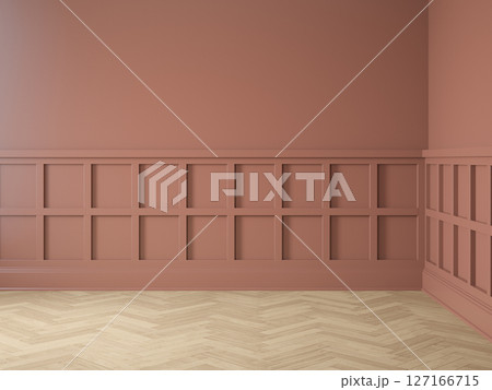 Luxury Interior. Modern empty living room interior 3D illustration 127166715