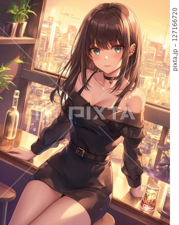 黒髪の若い女性 127166720