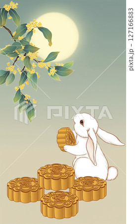 月餅 秋の季節 モクセイ 127166883