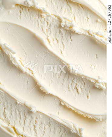 アイスクリームが溶けかけた表面のテクスチャ 127167962