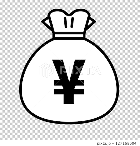 簡單的美元袋圖標 127168604